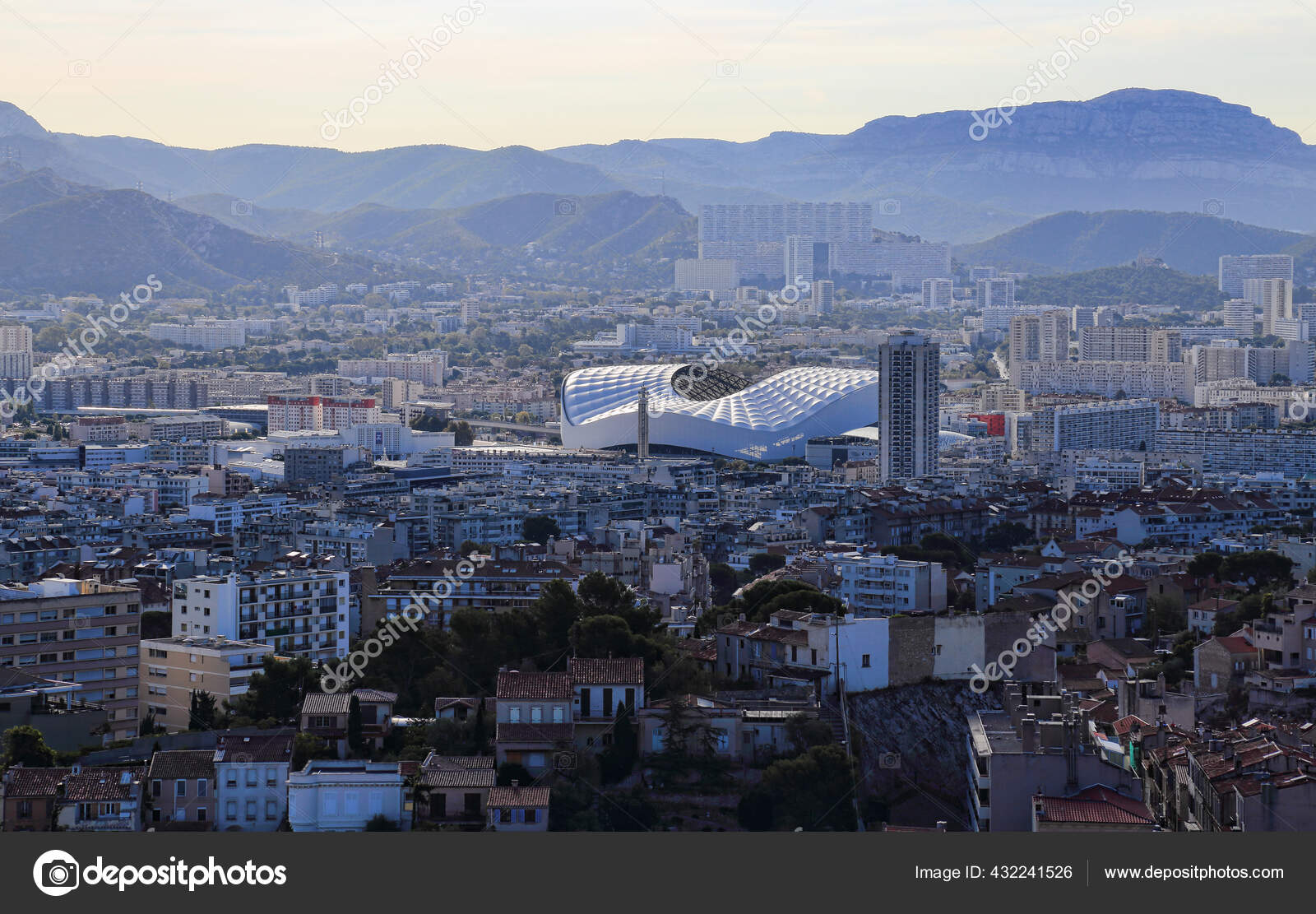 Stade Velodrome Em Marselha, França Fotografia Editorial - Imagem