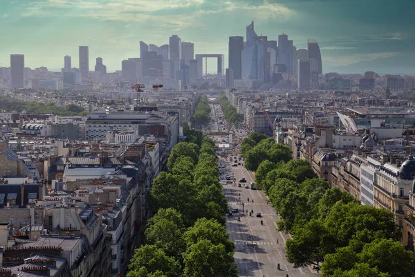 Paris Frankrike Maj 2018 Cityscape Paris Frankrike Mot Affärsdistriktet Defense — Stockfoto