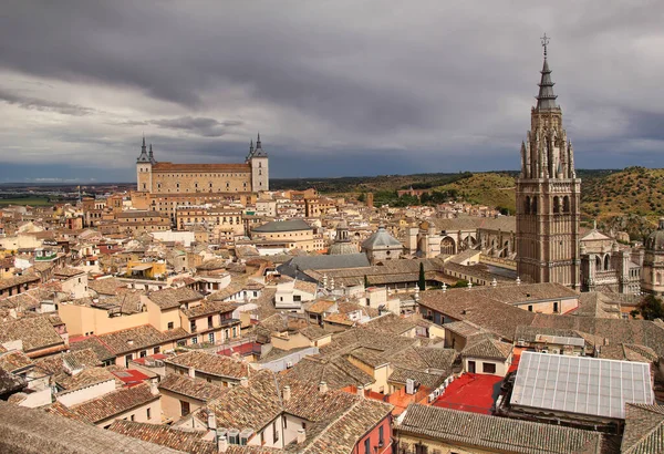 Över Toledo Spanien Från Taket Iglesia San Ildefonso Jesuitas Med — Stockfoto