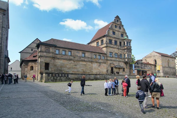 Бамберг Німеччина Травня 2014 Туристи Історичному Музеї Старому Центрі Бамберга — стокове фото
