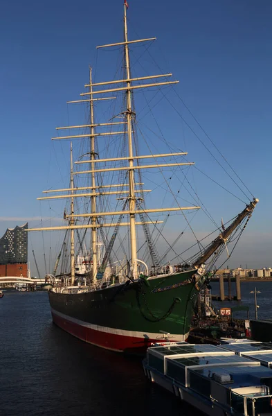 Navio Histórico Porto Hamburgo Alemanha — Fotografia de Stock