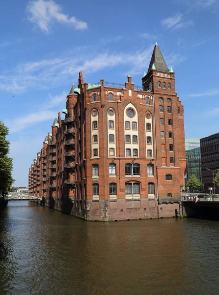 Historische Lagerhallen Der Speicherstadt Hamburg — Stockfoto