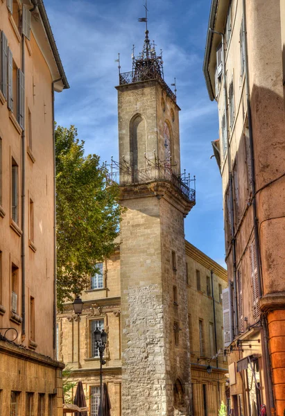 Uhrturm Des Alten Rathauses Von Aix Provence Frankreich Von Der — Stockfoto
