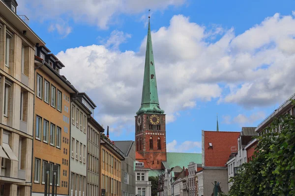 Tornet Jakobi Kyrkan Lubeck Tyskland — Stockfoto