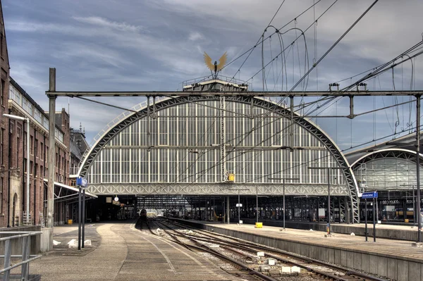 Amsterdam Merkez İstasyonu'na — Stok fotoğraf