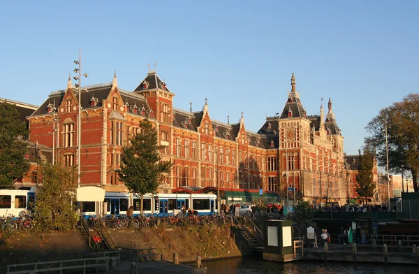 Центральний вокзал Амстердама — стокове фото