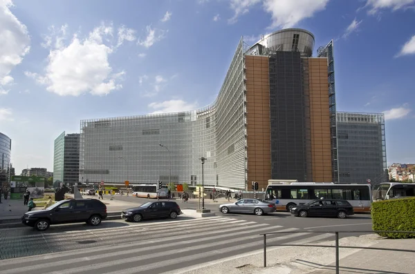 Здание Berlaymont в Брюсселе, Бельгия — стоковое фото