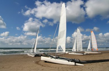 Sahilde Yelkenliler