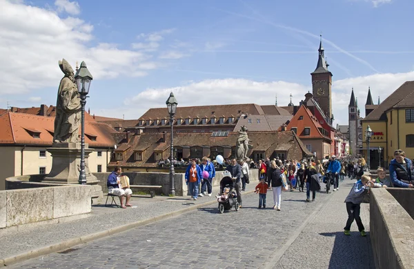 Ancien pont principal Wurzburg, Allemagne — Photo