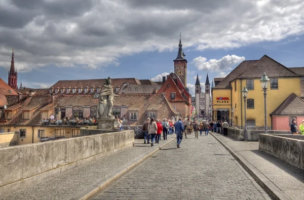 Antiguo Puente Principal Wurzburg, Alemania —  Fotos de Stock