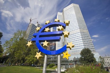 Euro simgesi Frankfurt, Almanya