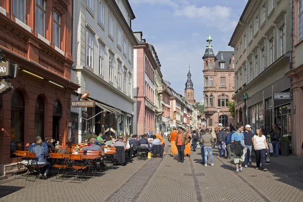 Heideberg hlavní ulice, Německo — Stock fotografie