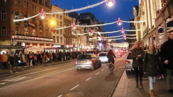 Christmas in Amsterdam, Holland — Stock Video