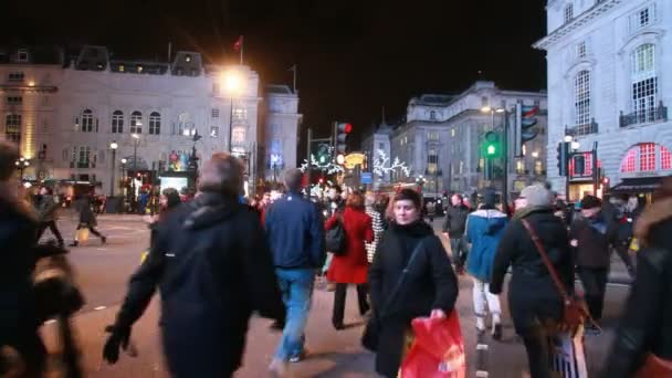 Piccadilly Circus di London — Stok Video