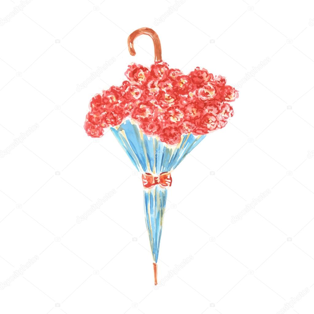 Umbrella full of flowers