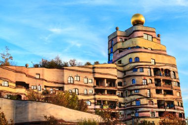 The view of Hundertwasser house in Darmstadt clipart