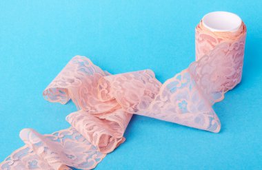 Vintage pembe dantel