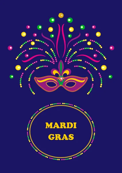 Mardi Gras karnevál háttér — Stock Vector