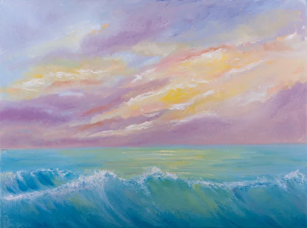 Oil painting of waves — Stock Photo, Image