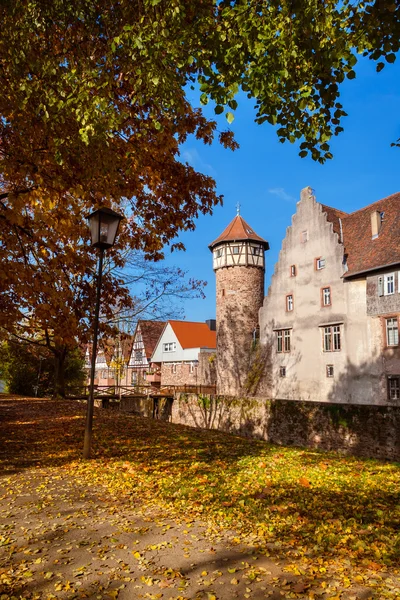 Beautiful autumn colors in the old town — Stock Photo, Image