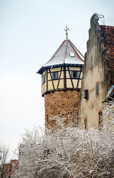 Winter in the old town — Stock Photo, Image