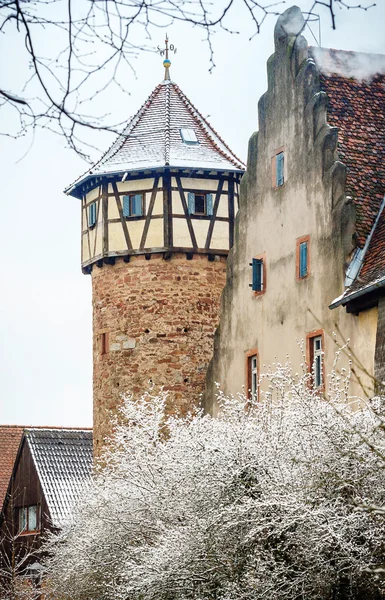 Winter in the old town — Stock Photo, Image