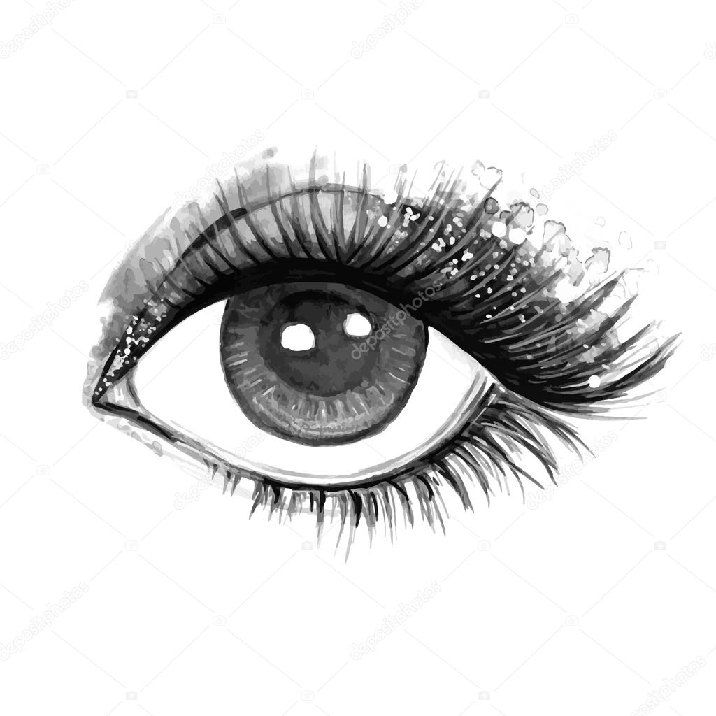 The woman eye