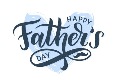 Mutlu babalar günü tipografi posteri. Modern hat logosu Babalar Günü tebrik kartı şablonu olarak kullanılıyor. Vektör harf kartı.