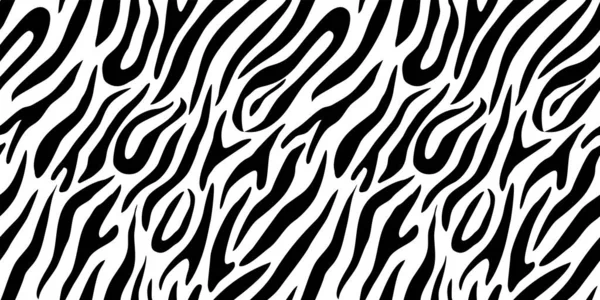 Padrão de pele de tigre sem costura no fundo branco para design de pano. Fundo abstrato preto e branco. Tiger impressão de moda para roupas, decoração de casa, papel de embrulho, tecido. — Vetor de Stock