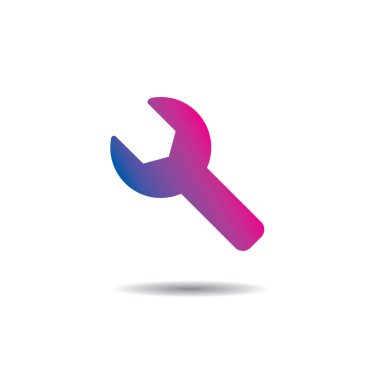 Vektör anahtarı Logo Simge düz tasarımı