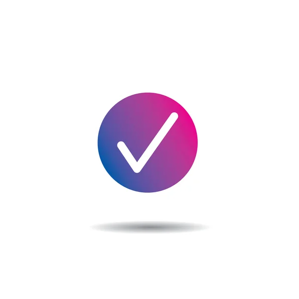 Vector Tick Logo Icono Diseño plano — Vector de stock