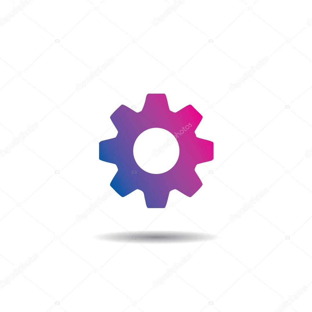 Vector Settings Logo Icon Flat Design