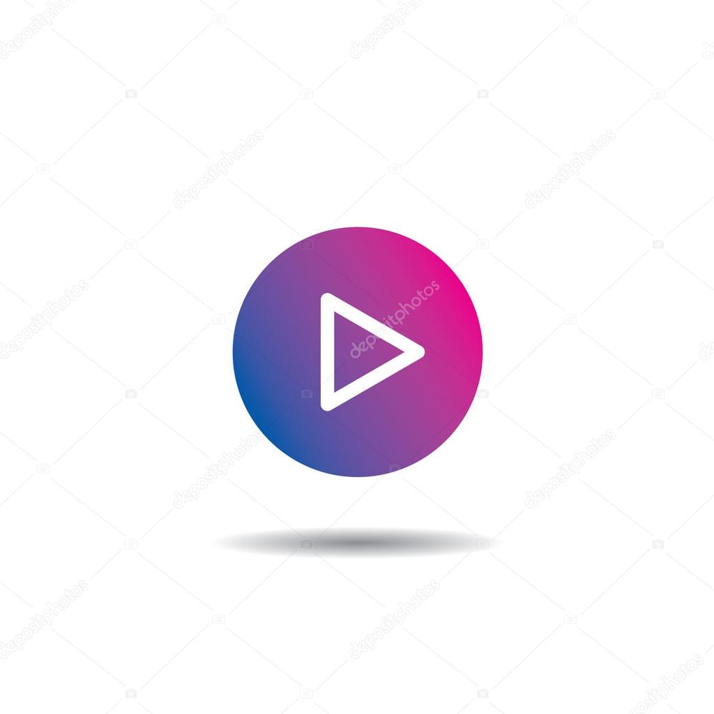 Vector Play Logo Icon Flat Design