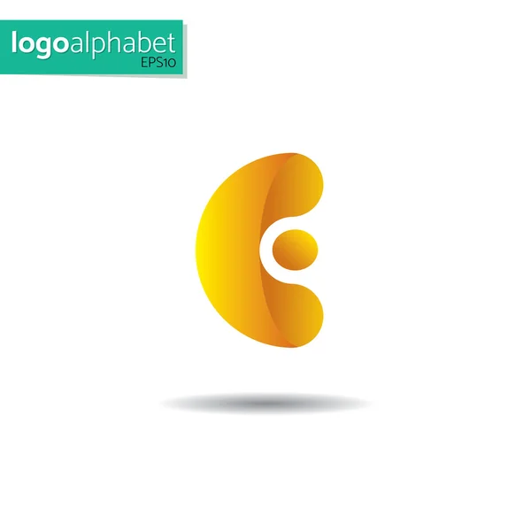 Logoalphabet, E betű — Stock Vector
