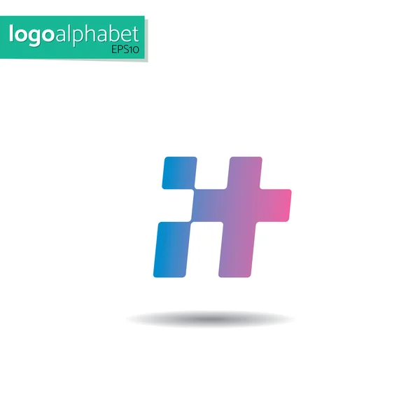 Logoalphabet, a levél H — Stock Vector