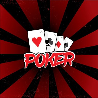 Poker turnuva vektör logo şablonu
