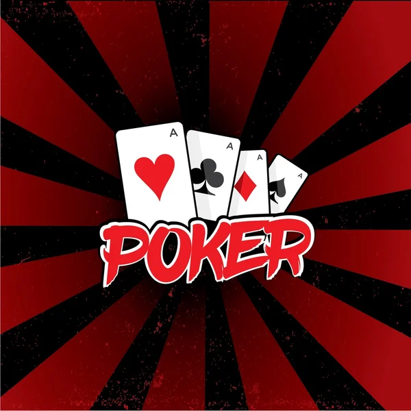 Poker torneo vector logotipo plantilla — Vector de stock