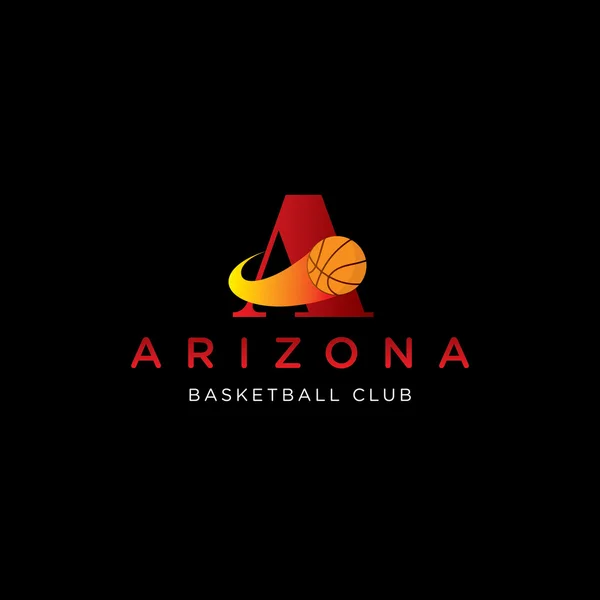 Mektup bir vektör şablon basketbol kulübü logosu — Stok Vektör