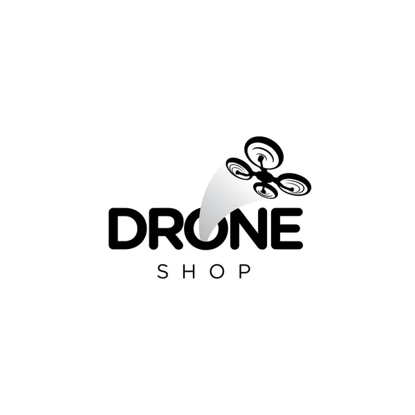 Modèle de logo vectoriel de drone — Image vectorielle