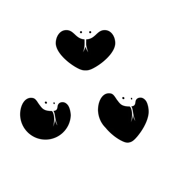 Kobra negatywnej przestrzeni logo szablon — Wektor stockowy