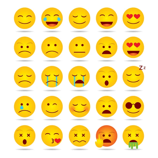 Sada Emoji vektor šablony — Stockový vektor