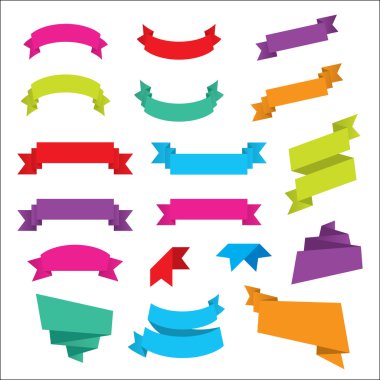 Şeritler koleksiyonu vektör şablon kümesi