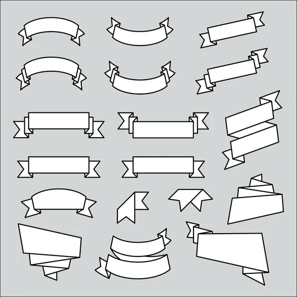 Şeritler koleksiyonu vektör şablon kümesi