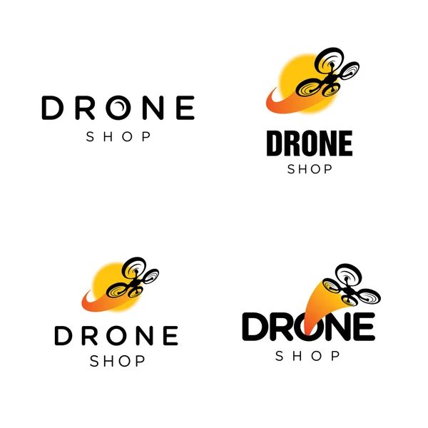 Logo vectoriel quadcopter de drone — Image vectorielle
