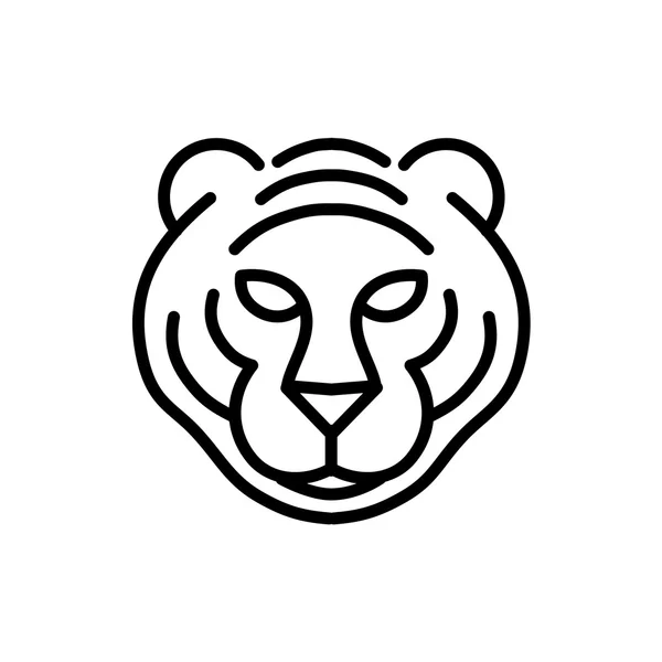Tigris arcát vektor Logo — Stock Vector