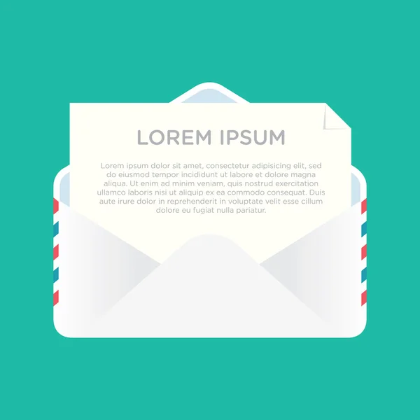 Posta zarf vektör simge şablonu