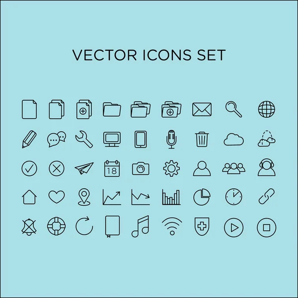 Iconos set vector — Vector de stock