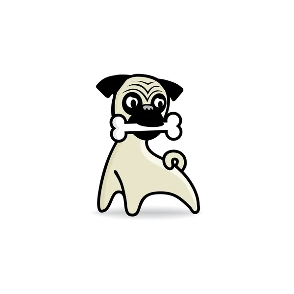 El perro Pug Vector — Archivo Imágenes Vectoriales