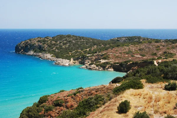 A tengerre rocks és a lagúna. Crete, Görögország — Stock Fotó