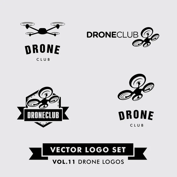 Set logo vettoriale drone — Vettoriale Stock